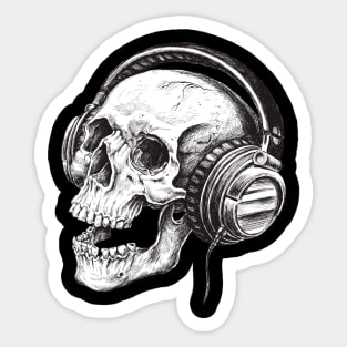 Headphones Skull Sticker